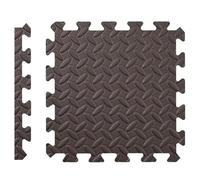Alfombrillas de espuma entrelazadas EVA 2,5 cm espesor, antideslizantes, impermeables, baldosas rompecabezas for gimnasio, entrenamiento, protección la habitación del hogar, 4 Uds Para Máquinas(Brown)