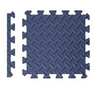 Alfombrillas de espuma entrelazadas EVA 2,5 cm espesor, antideslizantes, impermeables, baldosas rompecabezas for gimnasio, entrenamiento, protección la habitación del hogar, 4 Uds Para Máquinas(Blue)