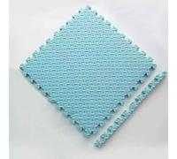 Alfombrillas de espuma entrelazadas suaves de 30 x 30 x 1,2 cm (9 alfombrillas) protectoras antideslizantes para el hogar, entrenamiento y ejercicio (azul claro)
