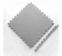 Alfombrillas de espuma entrelazadas suaves de 30 x 30 x 1,2 cm (9 alfombrillas) protectoras antideslizantes para el hogar, entrenamiento y ejercicio (gris)