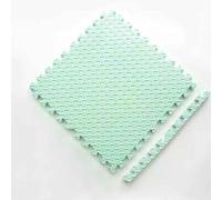 Alfombrillas de espuma entrelazadas suaves de 30 x 30 x 1,2 cm (9 alfombrillas) protectoras antideslizantes para el hogar, entrenamiento y ejercicio (verde menta)