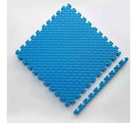 Alfombrillas de espuma entrelazadas suaves de 30 x 30 x 1,2 cm (9 alfombrillas) protectoras antideslizantes para el hogar, entrenamiento y ejercicio (azul)