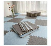 Alfombrillas De Espuma Entrelazadas Suaves Duraderas para Sala Gimnasio En Casa Y Soluciones De Suelo Seguras Alfombras Four Seasons(Dark Gray+Light Blue,10 pcs)