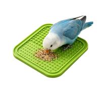 Alfombrillas de forraje para pájaros, juguetes de búsqueda de silicona, comedero interactivo para jaula de pájaros, tapete de alimentación de rompecabezas de enriquecimiento para periquitos