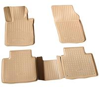 Alfombrillas de Goma 3D para Coche Volvo S90 | V90 a Partir de 2016, Ajuste, Borde, Beige