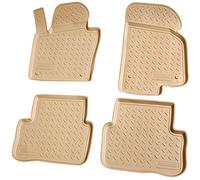 Alfombrillas de goma 3D para coche VW Passat 3C B7 2010 - 2015 | Recambo compatible | Ajuste perfecto | Con borde | Beige