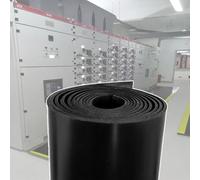 Alfombrillas De Goma Aislantes Antideslizantes Esterilla Aislante Antideslizante Alta Tensión, Eléctricas, para Cubrir El Suelo En Proyectos De Ingeniería(1mx8mm/39.4x0.31in)