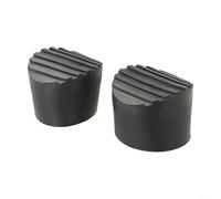 Alfombrillas de goma antideslizantes de 76 mm, fundas redondas para escaleras telescópicas y de extensión, color negro, paquete de 2, almohadillas de agarre antideslizantes que protegen los suelos de