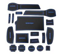 Alfombrillas de Goma Antideslizantes para NIS-San Qashqai J11 2019 2020, Reposabrazos Consola Central Ranura de la Puerta Portavasos Coche Interior Accesorios,Blue