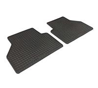 Alfombrillas de goma aptas para VW Caddy V (2 piezas, parte trasera), alfombrillas de goma, inodoras, borde de 1 cm, color negro