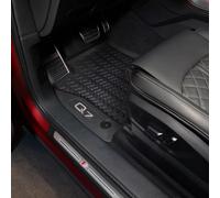 Audi 4M1061221C041 Alfombrillas para Todo Tipo de Clima, 2 Alfombrillas de Goma Delanteras, Color Negro, con Texto Q7 en Color de Contraste