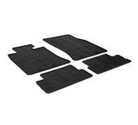 Rubber Car Mats GL 0406 Alfombrillas de Goma con Clips de Montaje T, 4 Piezas
