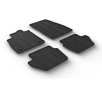 Alfombrillas de Goma Compatible con Ford Fiësta 5-Puertas 2017- & Ford Puma 2019- (Perfil T 4-Partes + Clips de Montaje)