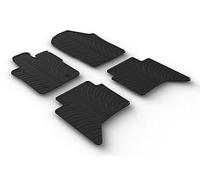 Alfombrillas de Goma Compatible con Ford Ranger (Raptor) II 2022- (Bencina) & Volkswagen Amarok II 2022- (Perfil T 4-Partes + Clips de Montaje)