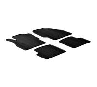 Alfombrillas de goma compatible con Opel Corsa D 2006-2014 (Perfil T 4-partes + clips de montaje)