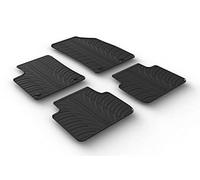 Alfombrillas de goma compatible con Opel Crossland X 6/2017-1/2021 (Perfil T 4-partes + clips de montaje)