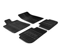 Alfombrillas de goma compatible con Peugeot 407 2004- (Perfil T 4-partes + clips de montaje)