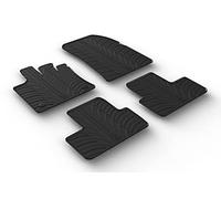 Alfombrillas de Goma Compatible con Renault Captur II 2020- / Renault Symbioz 2024- & Mitsubishi ASX II 2023- (Perfil T 4-Partes + Clips de Montaje)