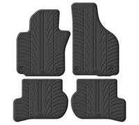 Alfombrillas de Goma Compatible con Volkswagen Golf V 2003-2008 / Jetta 2005-2011 / Golf Vi 2008-2013 / Scirocco 2008- (Perfil T 4-Partes + Clips de Montaje Redondos + ovalados)