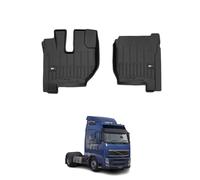 Alfombrillas de goma compatibles con Volvo FH II 2009 - 2014 | Alfombrillas de goma premium a medida 3D Ajuste para todo tipo de clima, antideslizantes, borde alto, TPE, alfombrillas de goma para