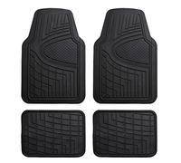 Alfombrillas de Goma de Ajuste Universal Negro Resistente para la mayoría de Coches, SUV y Camiones, Juego Completo para Adaptarse a FH Group F11311BLACK