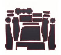 Alfombrillas de Goma para Consola Central para Lifan Myway, Insertos para Soporte de Bebidas Consola Central Puerta Bolsillos,Red