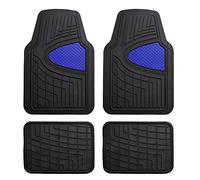 Alfombrillas de Goma Resistentes de Ajuste Universal, Color Azul, para la mayoría de Coches, SUV y Camiones, Juego Completo para Adaptarse a FH Group F11311BLUE