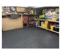 Alfombrillas de goma resistentes e impermeables de 3 mm de grosor para coche, gimnasio en casa, SUV, camiones, cobertizos, furgonetas, talleres, opciones de tamaño grande disponibles (negro, 50 x 50