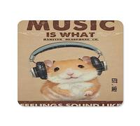 Alfombrillas de mouse para juegos, base de goma antideslizante, resistente al agua, para mouse inalámbrico de computadora, oficina, hogar, juegos, trabajo, música de hámster es lo que suenan los