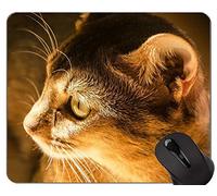 Alfombrillas de ratón, Alfombrilla de ratón impresa British Shorthair Cat Grass personalizada, Alfombrilla de ratón Cat con borde cosido