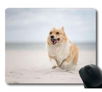 Alfombrillas de ratón para Juegos, Lindo Perro Pug Corgi, Costura de precisión, Alfombrilla de ratón Duradera