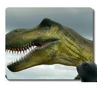 Alfombrillas de ratón personalizadas, prehistoria de dinosaurio gigante alfombrilla de ratón con borde cosido