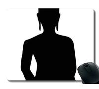 Alfombrillas de ratón Personalizadas, Una Flor, Un Mundo, Una Hoja, Un Bodhi, Budismo Alfombrilla de ratón con Borde Cosido