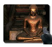 Alfombrillas de ratón personalizadas, Una flor, Un mundo, Una hoja, Un Bodhi, Mousepad antideslizante de base de goma de Buda