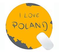 Alfombrillas de ratón Redondas Personalizadas, Polonia Temas Oficina Alfombrilla de ratón Redonda