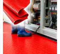 Alfombrillas de seguridad aislantes, goma de 6 mm de grosor, impermeable, no conductora, para entornos de trabajo eléctricos