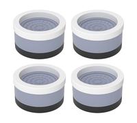 Alfombrillas elevadoras de cama resistentes con diseño a prueba de golpes, 4 almohadillas antideslizantes antivibración para estabilidad (azul claro, 5,5 cm)