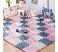 Alfombrillas entrelazadas de espuma EVA, protección de la superficie del suelo, estera de base para entrenamiento, rompecabezas entrelazado protector antifatiga cómodo y seguro(A,24PCS)