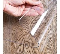 Alfombrillas extra grandes y resistentes de 2 mm de grosor, vinilo transparente, protector de suelo para madera dura, apta para familias y mascotas, cubierta de piel transparente