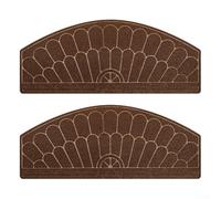 Alfombrillas funcionales con estampado floral diseñadas para minimizar el ruido mientras se mantienen seguras (marrón)