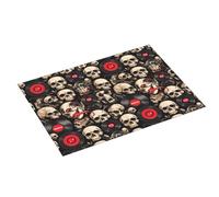 Alfombrillas grandes para secar platos para encimera de cocina, 18 x 24 pulgadas, microfibra absorbente, alfombrilla de secado de calavera para encimera de cocina, tapete para estante de platos con