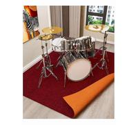 Alfombrillas insonorizadas, antigolpes y antideslizantes for batería electrónica. Alfombrillas for piano de entrada con reducción de ruido. Alfombra de cocina lavable.(Red,80x60cm/31.5x23.6in)