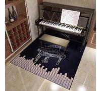 Alfombrillas insonorizantes para Piano, Alfombra de batería Musical con Base Antideslizante, insonorizada for Piano, Sala Discos y Estudio - 80 x 160 cm/31,5 63 Pulgadas(E)