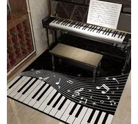 Alfombrillas insonorizantes para Piano, Alfombra de batería Musical con Base Antideslizante, insonorizada for Piano, Sala Discos y Estudio - 80 x 160 cm/31,5 63 Pulgadas(G)