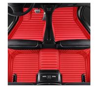 Alfombrillas Moqueta para Coche Alfombrillas De Coche 5D Cuero A Rayas Personalizadas 5 Asientos para Hyundai para Azera 2011-2017 Accesorios Interiores Alfombra(Red 5 Seats)