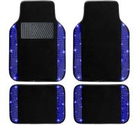 Alfombrillas para Audi Q3 2012 2013 2014 2015 2016 2017 2018 2019 2020 2021 2022 Coche con Diamantes Brillantes, Juego de alfombras Negras de moqueta Antideslizantes e Impermeables,B
