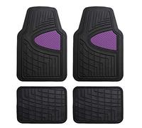 Alfombrillas para automóvil, Ajuste Universal, Goma Resistente, se Adapta a la mayoría de Coches, SUV y Camiones, Juego Completo para Adaptarse a FH Group F11311 Morado