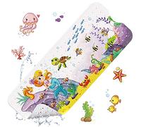 Alfombrillas para Bañera Antideslizante 100 x 40cm Alfombra Baño con 200 Ventosas Fuertes Alfombrillas de Ducha con Motivos del Océano (Sirena)