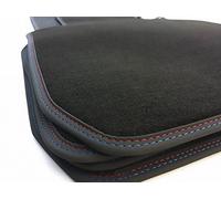 Alfombrillas para BMW Serie 5 E60 E61 M5 Terciopelo Premium Calidad Original Auto Alfombras 4 piezas Negro Doble Costura Rojo Azul con Almohadillas de antideslizantes