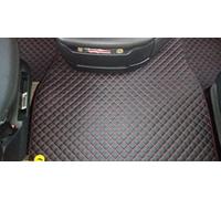 Alfombrillas para camiones con conducción a la izquierda, diseñadas para Ford F-MAX 2018 + EURO 6 AUTOMAT, color negro con rosca roja